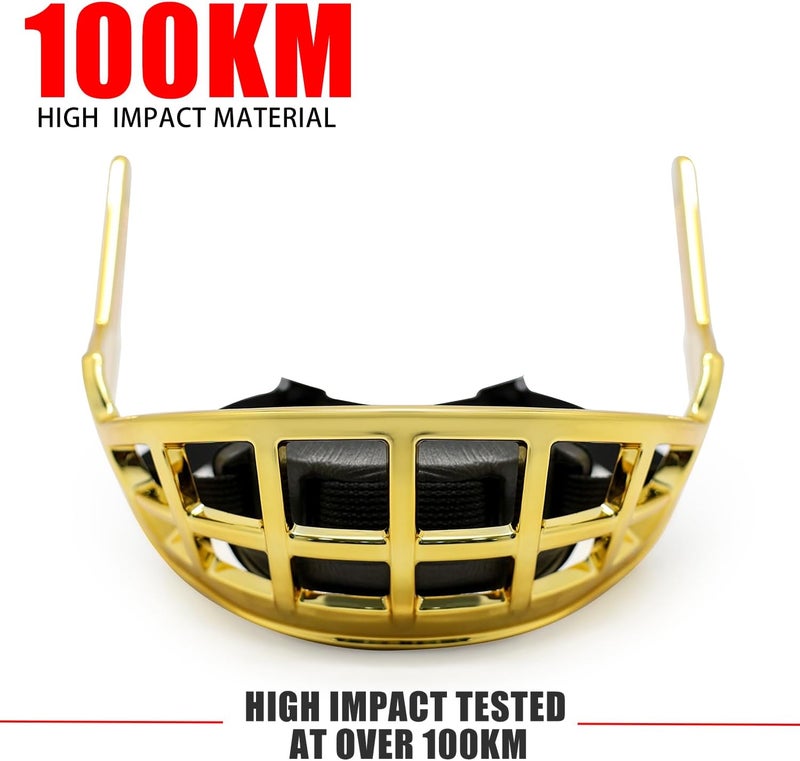 GY Hockey Helmet Face Shield Cage Adult Ice Hockey Half Shield Cage Lower-Face Protection for Chin/Lips/Teeth Without Hindering Breathability - Image 2